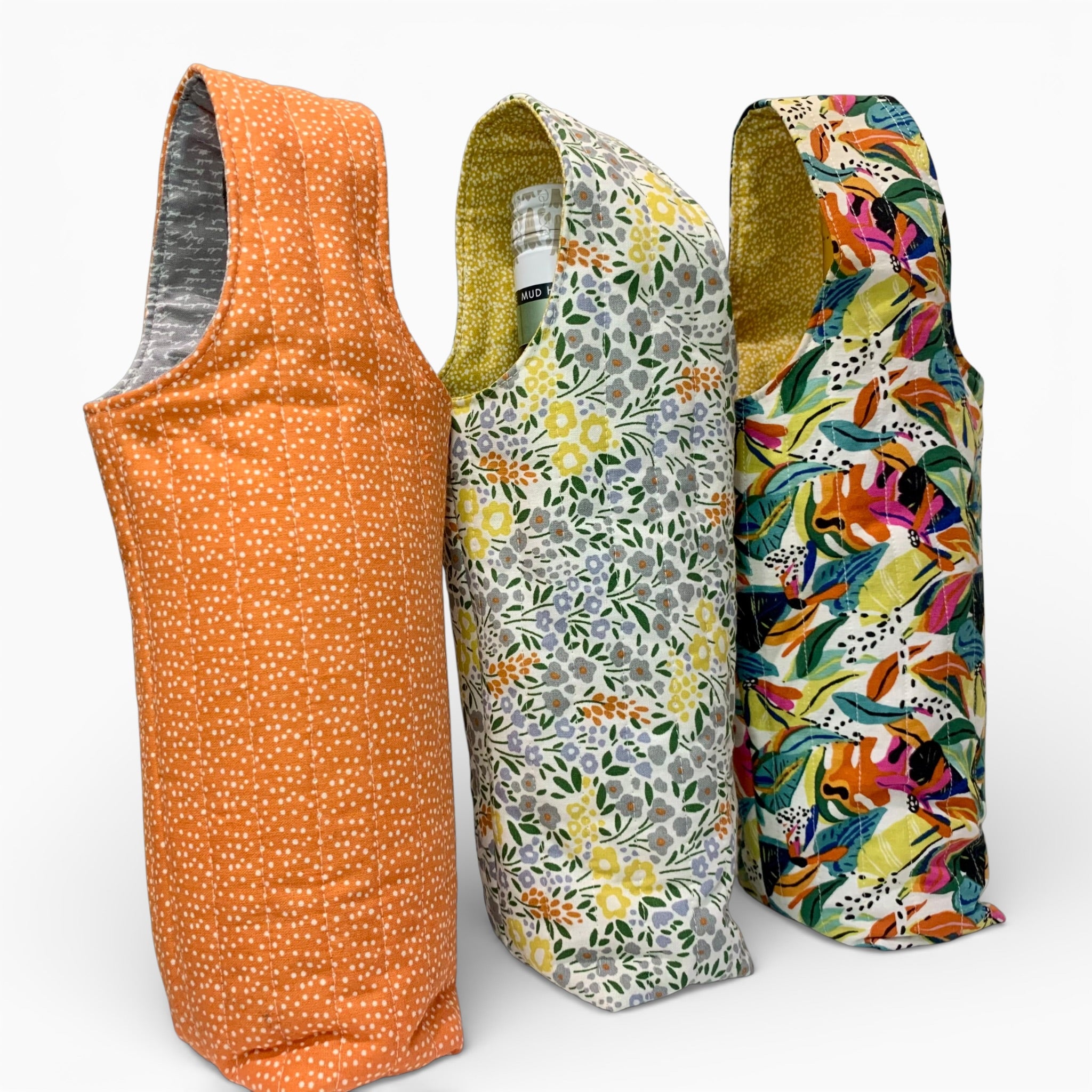 Bright Jungle Quilted Bottle Gift Bag