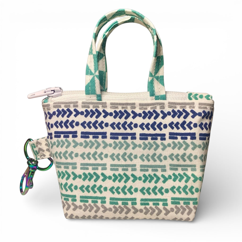 Jade Tribal Print Tiny Tote