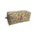 The Everyday Case - Sunshine Floral Print Quilted Makeup Bag / Boxy Zip Pouch