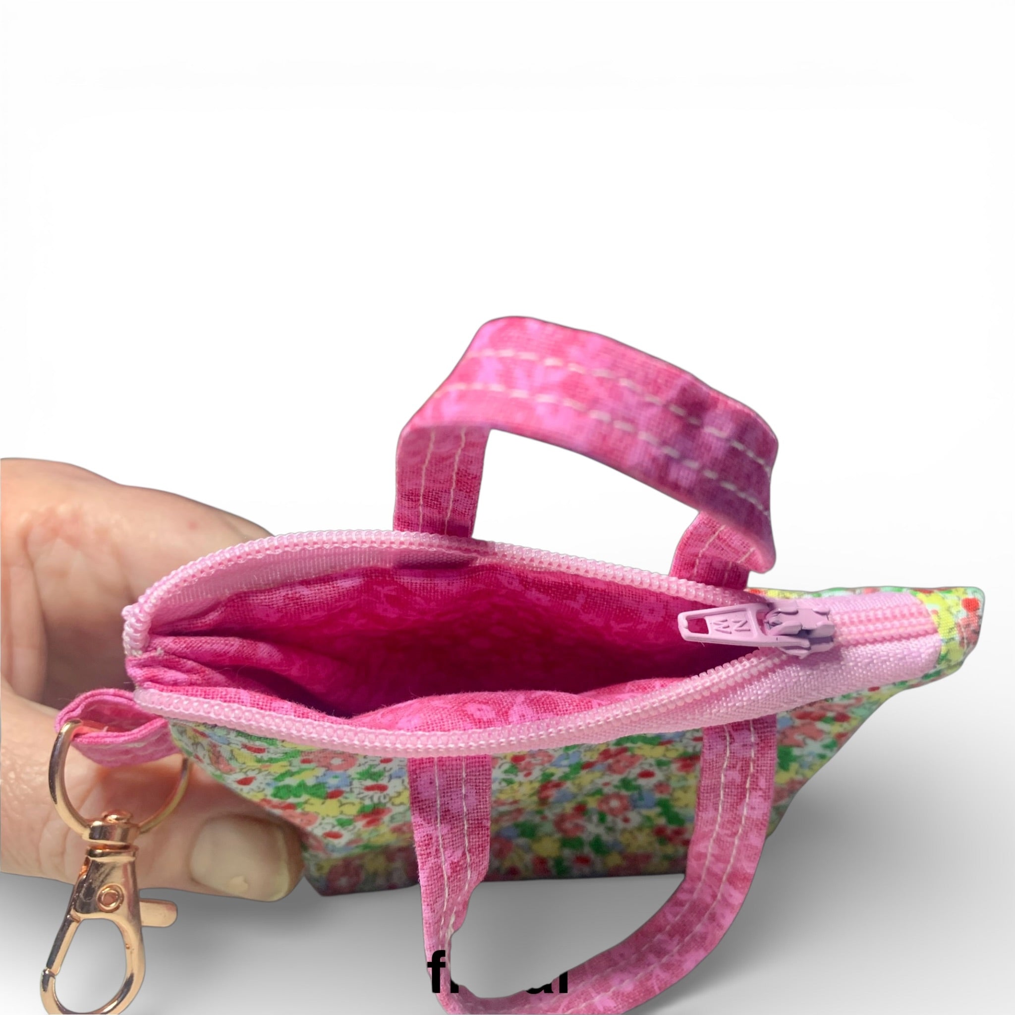 Pink 30s Floral Tiny Tote