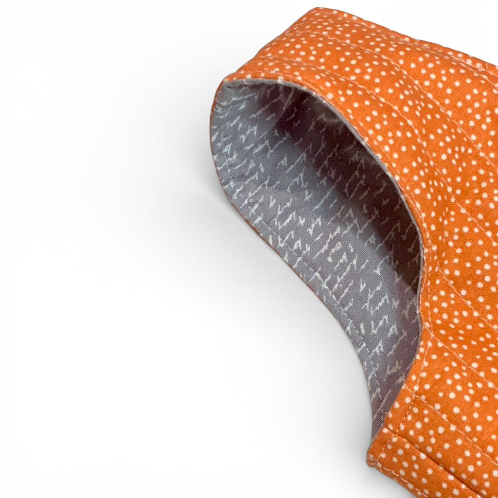 Tangerine Quilted Bottle Gift Bag