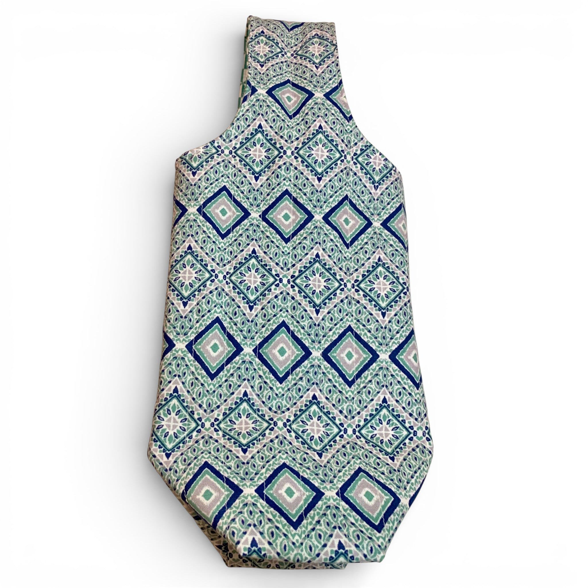 Jade Diamonds Quilted Fabric Bottle Gift Bag