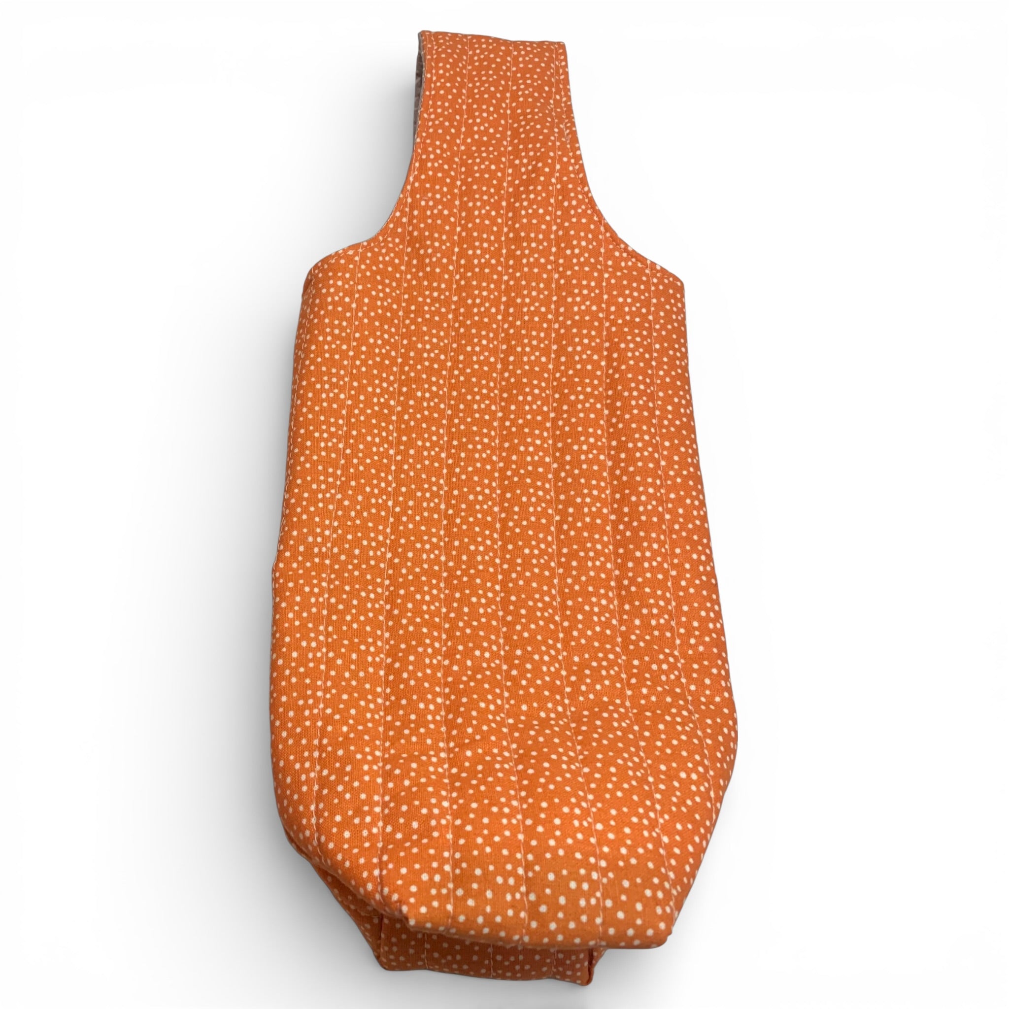 Tangerine Quilted Bottle Gift Bag