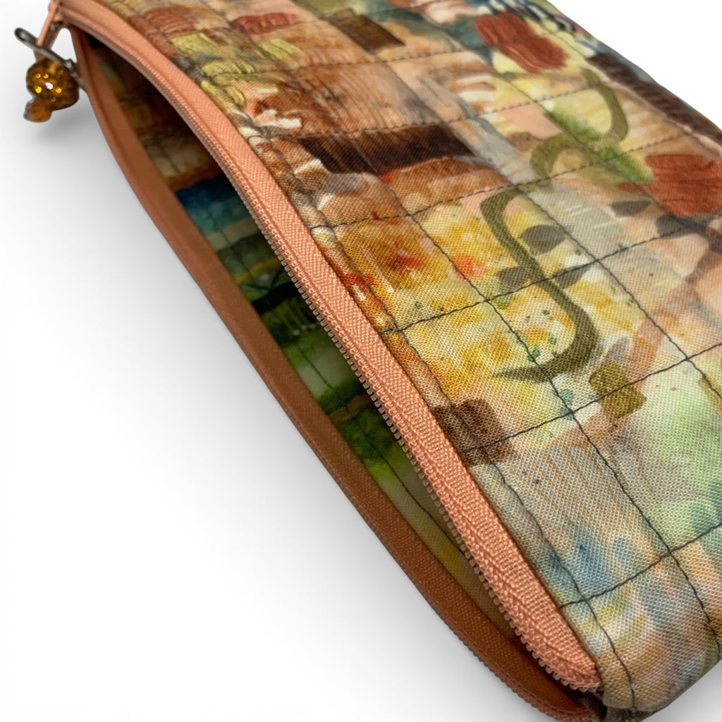 Nature's Graffiti Pencil & Glasses Case - Quilted Zip Pouch