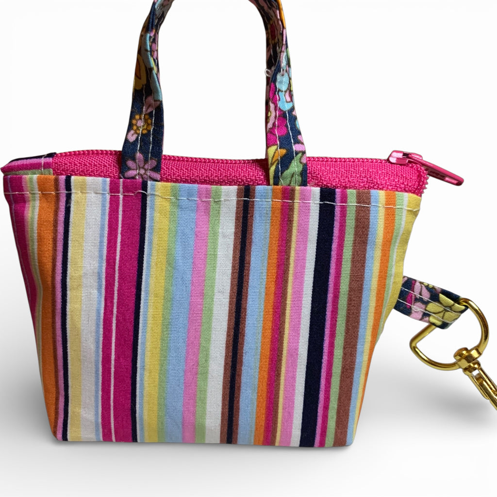 Hot Pink Stripes Tiny Tote