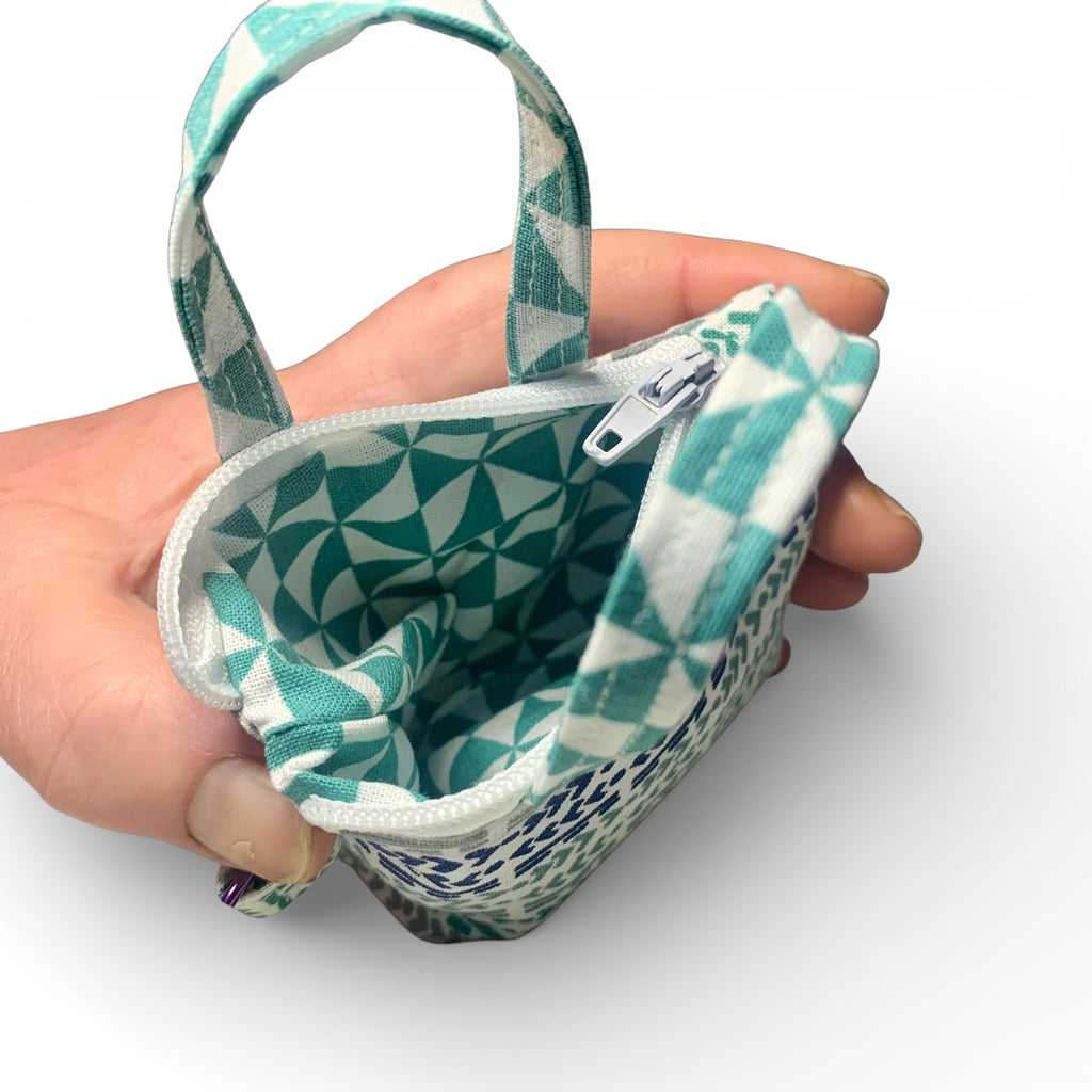 Jade Tribal Print Tiny Tote