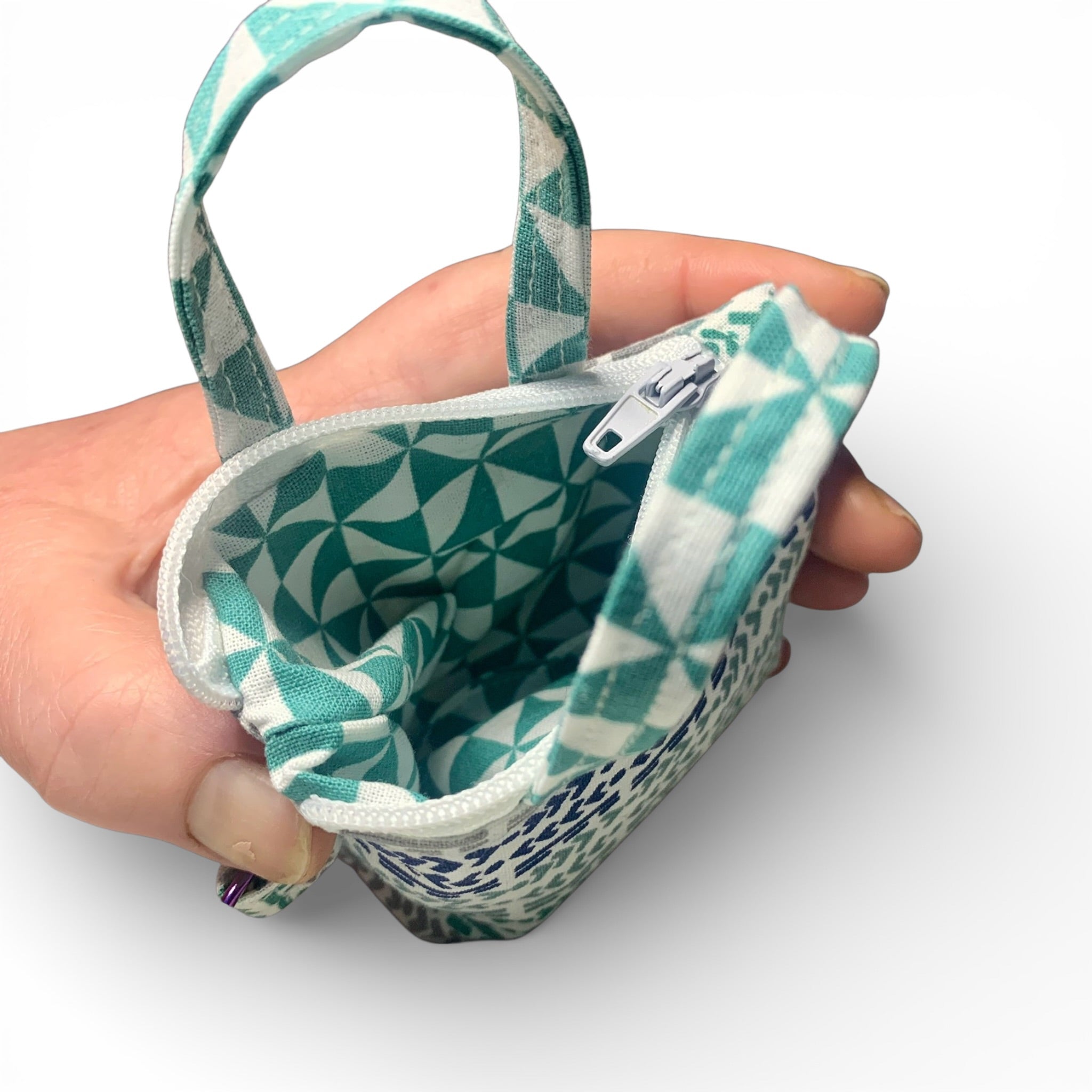 Jade Tribal Print Tiny Tote