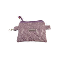 Lilac Hares Keychain Card Wallet - Quilted Zip Pouch