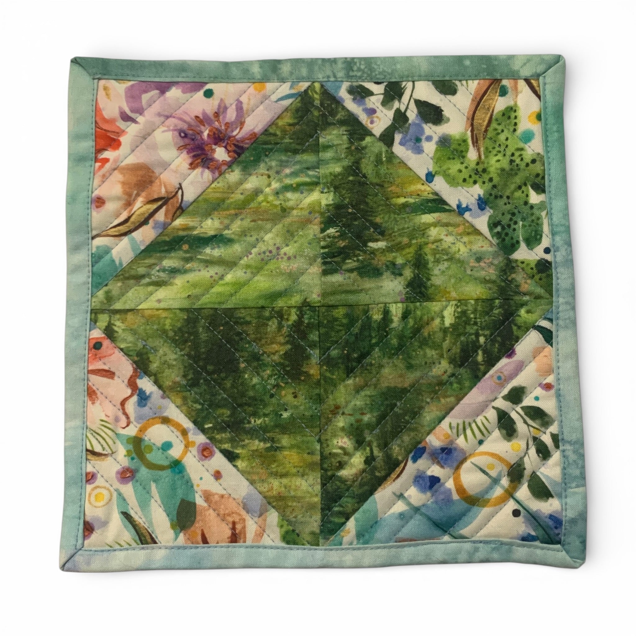 Mini Quilt - Pine Forest Sky