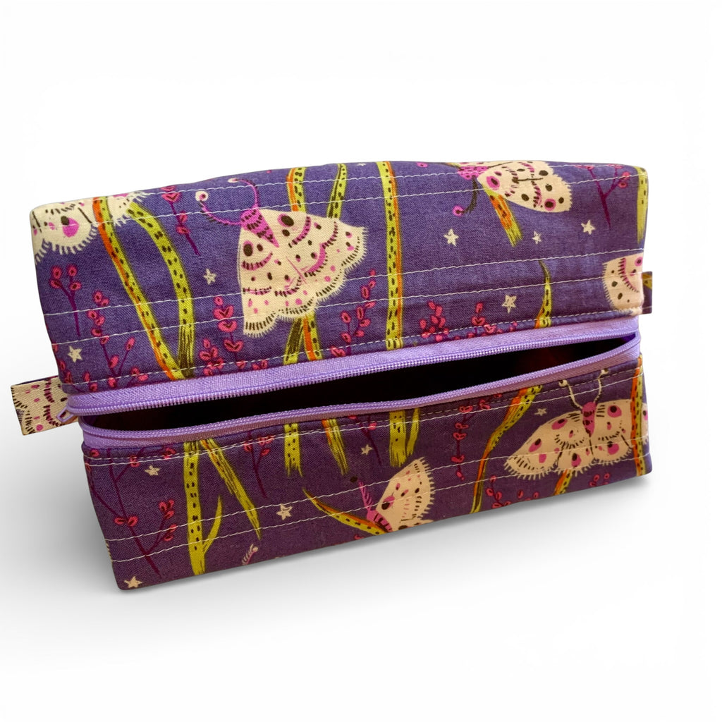 Butterflies Boxy Quilted Makeup Case