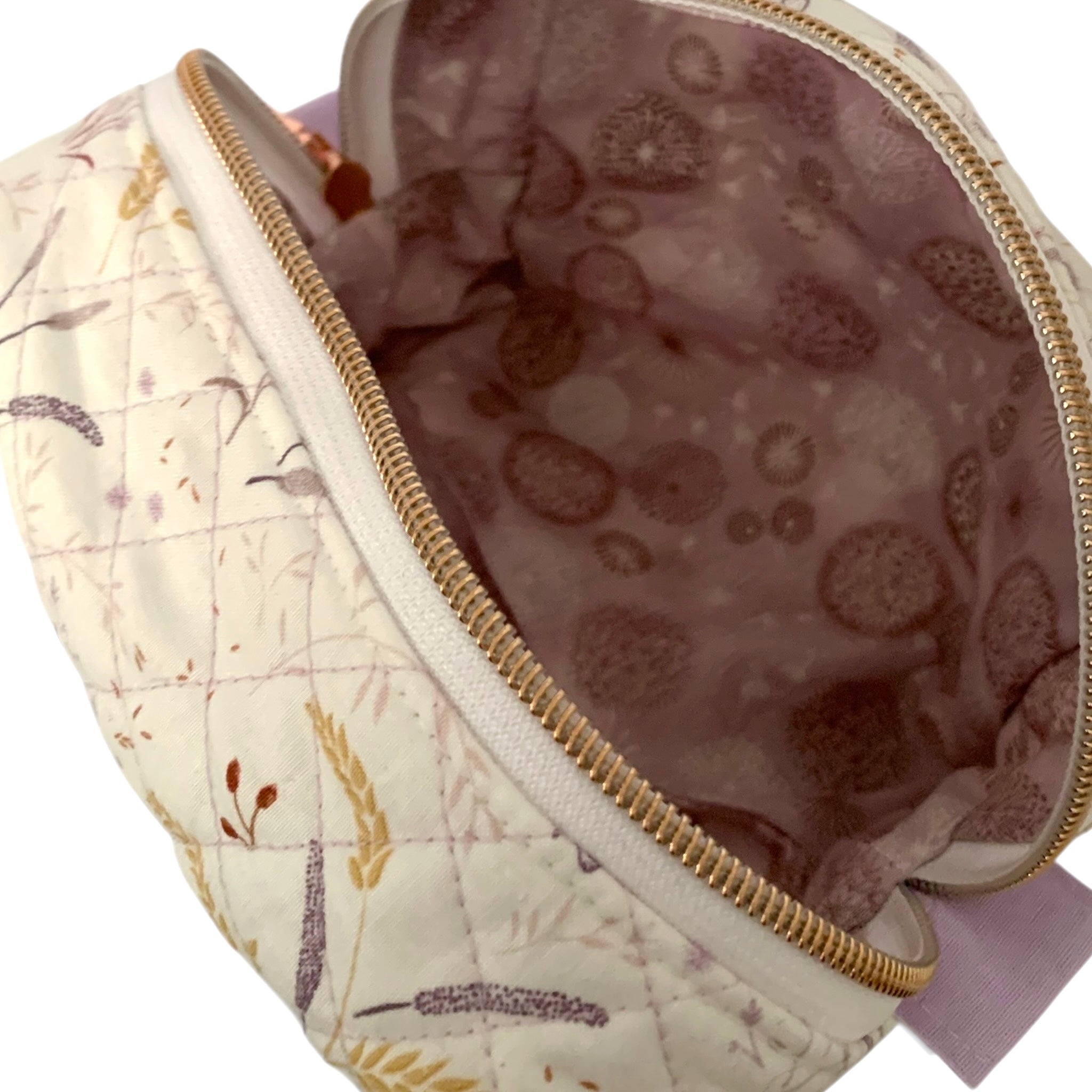 The Everyday Case - Corn Meadow Mini Quilted Makeup Bag / Boxy Zip Pouch
