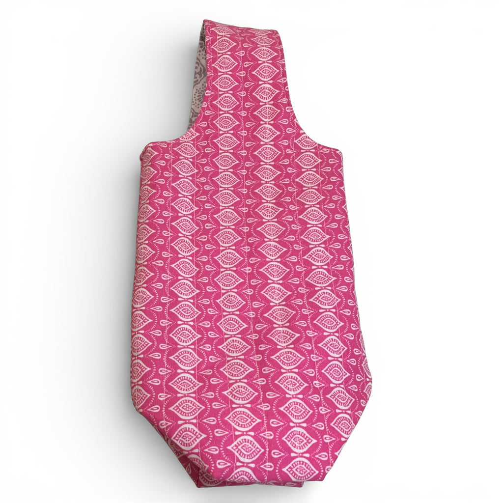 Hot Pink Quilted Bottle Gift Bag