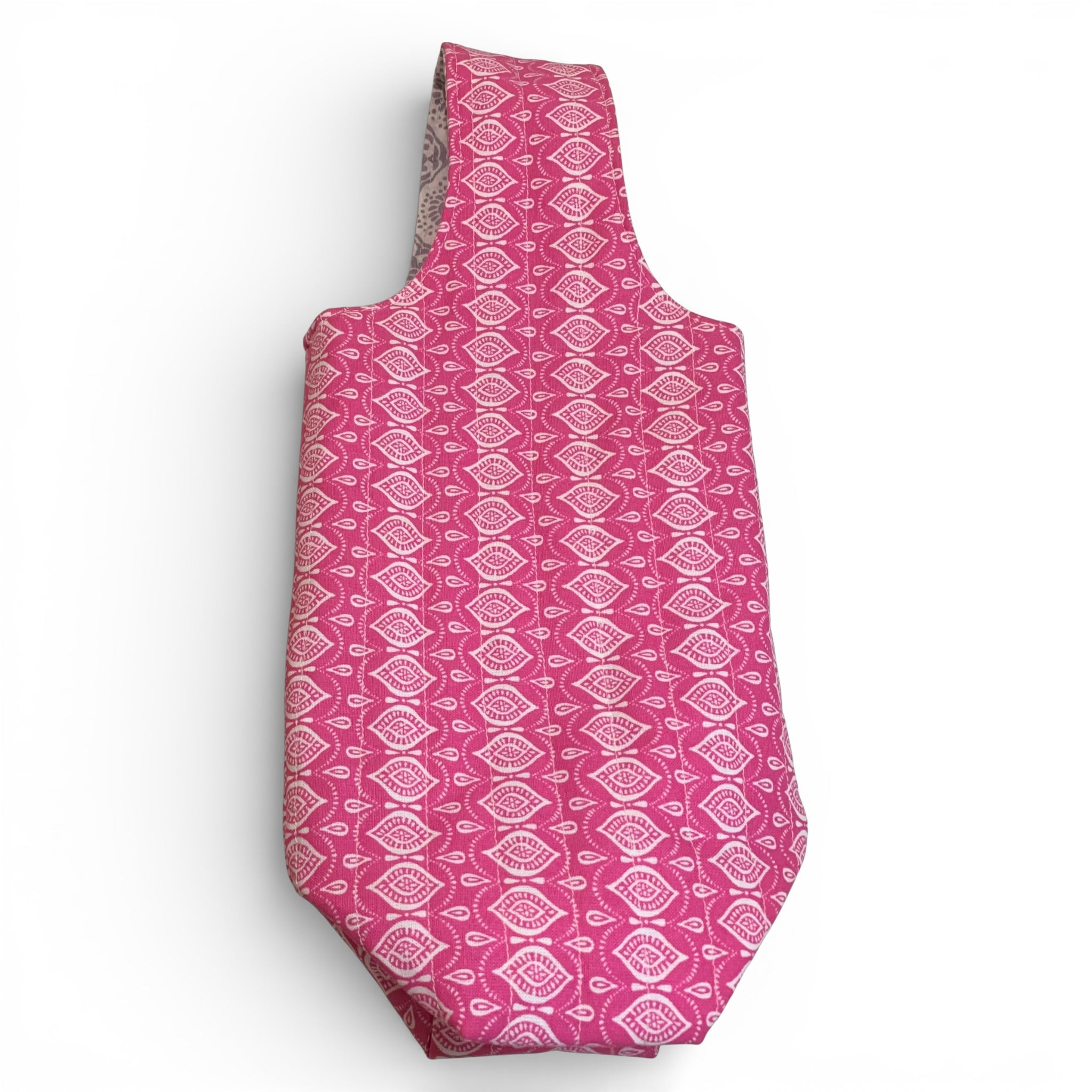 Hot Pink Quilted Bottle Gift Bag