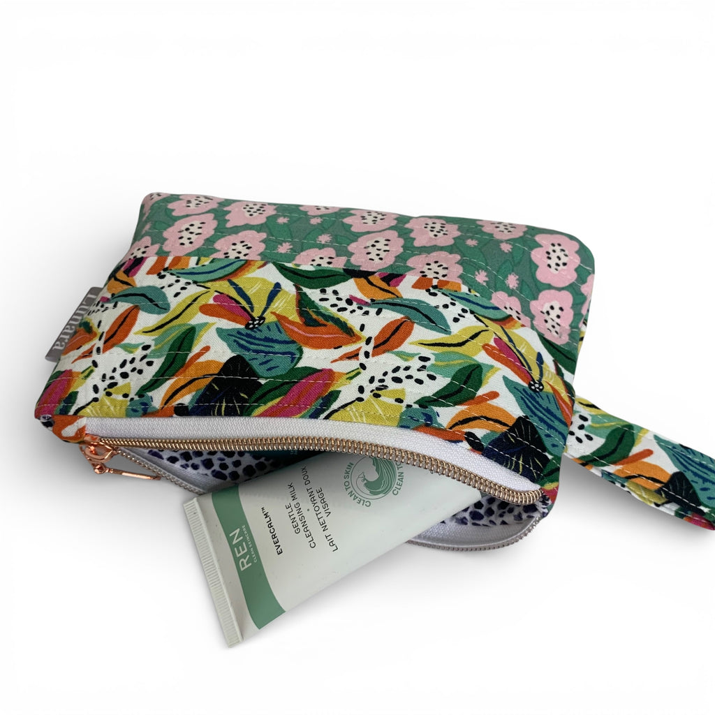 Jungle Clouds Quilted Makeup Pouch