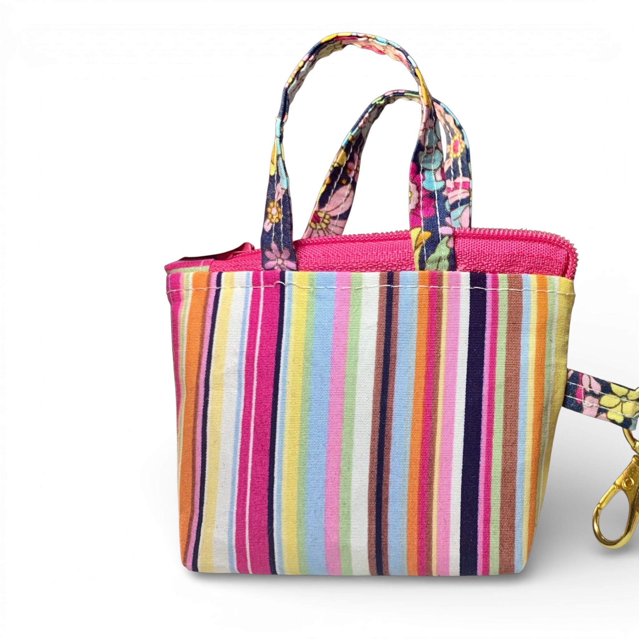 Hot Pink Stripes Tiny Tote