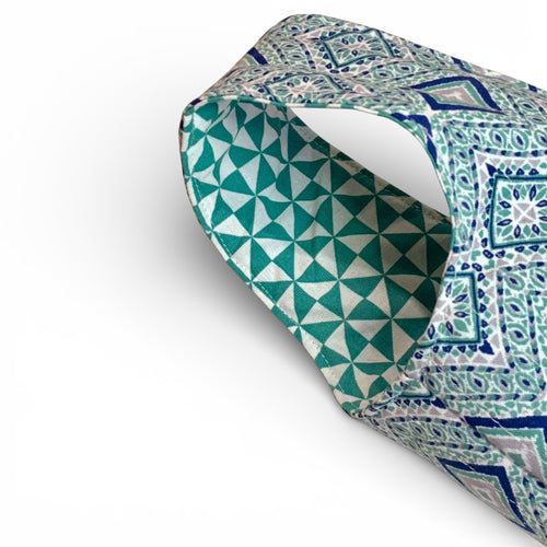 Jade Diamonds Quilted Fabric Bottle Gift Bag