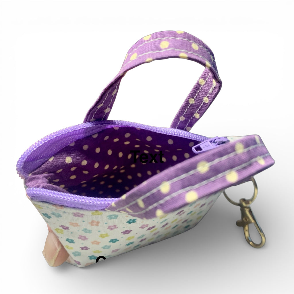 Aubergine Cream Floral Tiny Tote