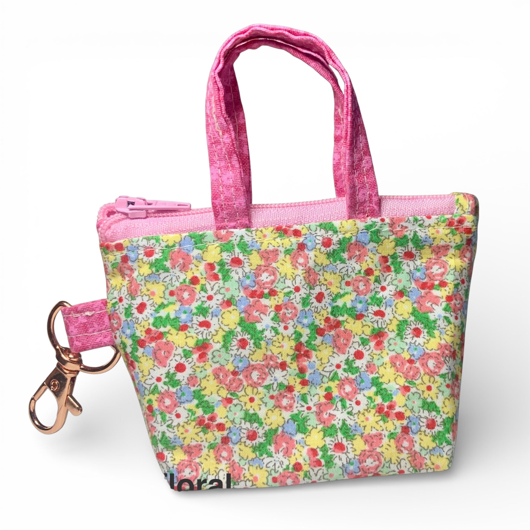 Pink 30s Floral Tiny Tote