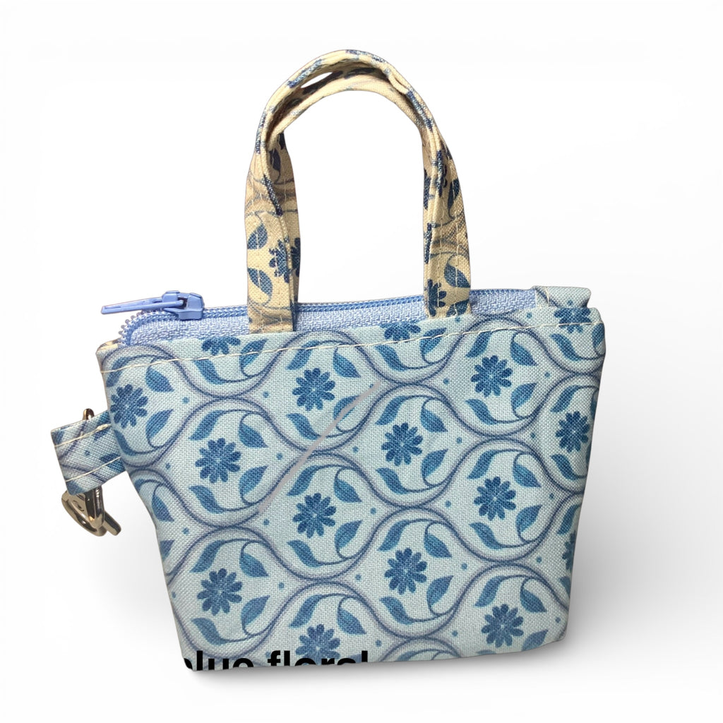 China Blue Floral Tiny Tote