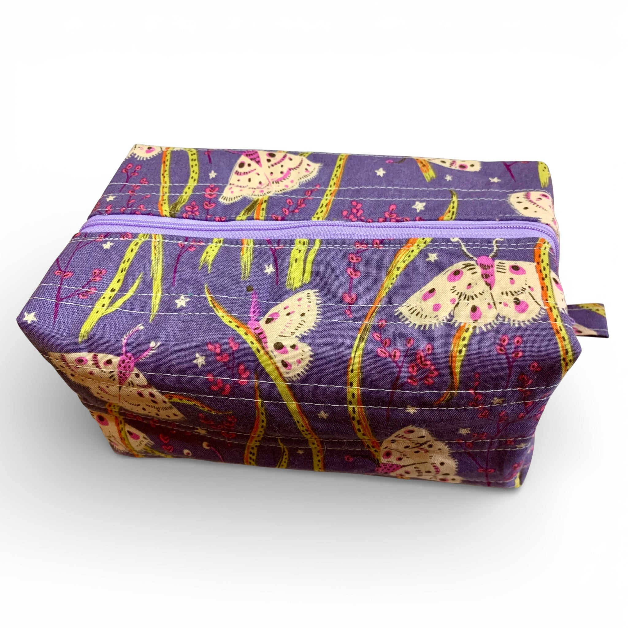 Butterflies Boxy Quilted Makeup Case