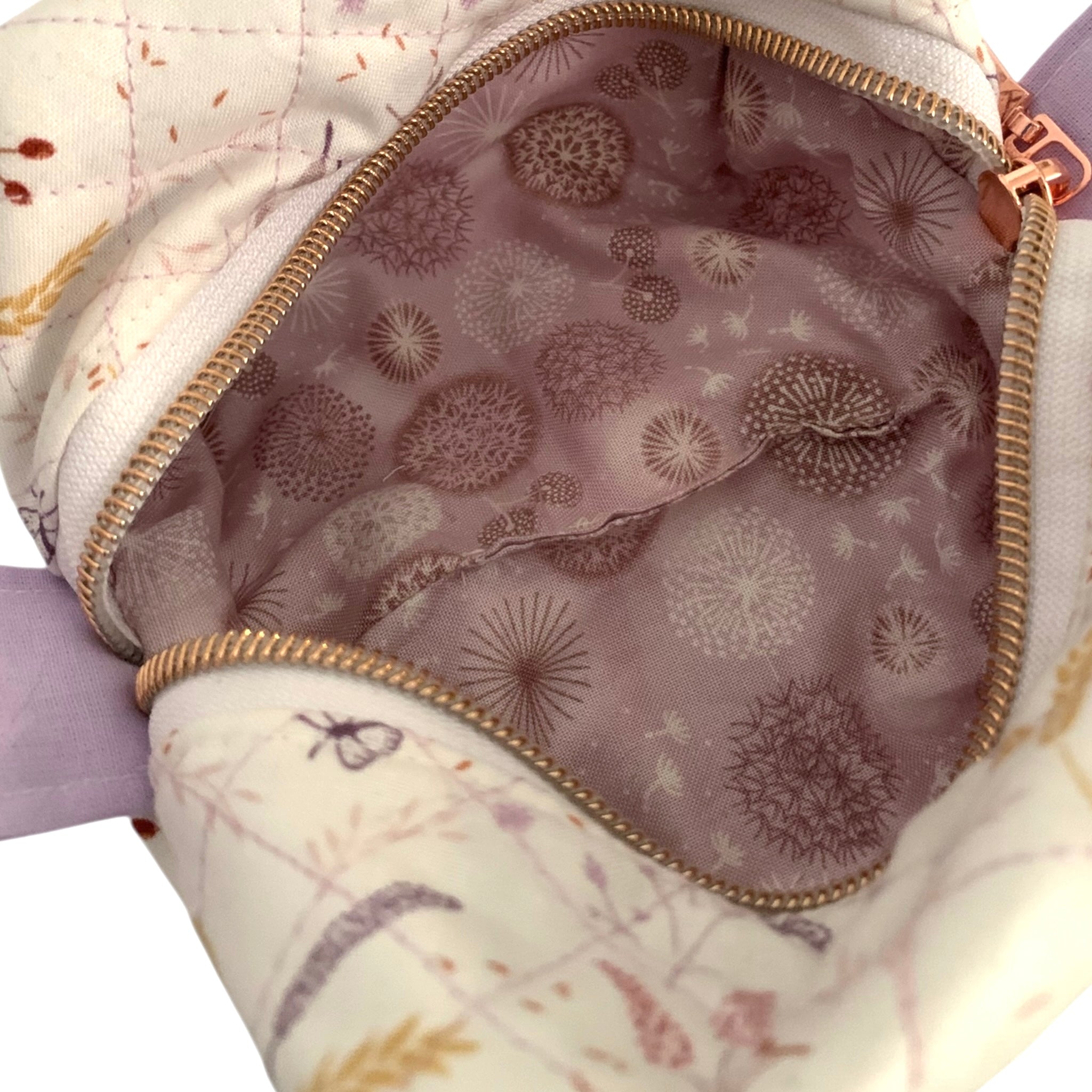 The Everyday Cube - Corn Meadow Mini Quilted Makeup Bag / Boxy Zip Pouch