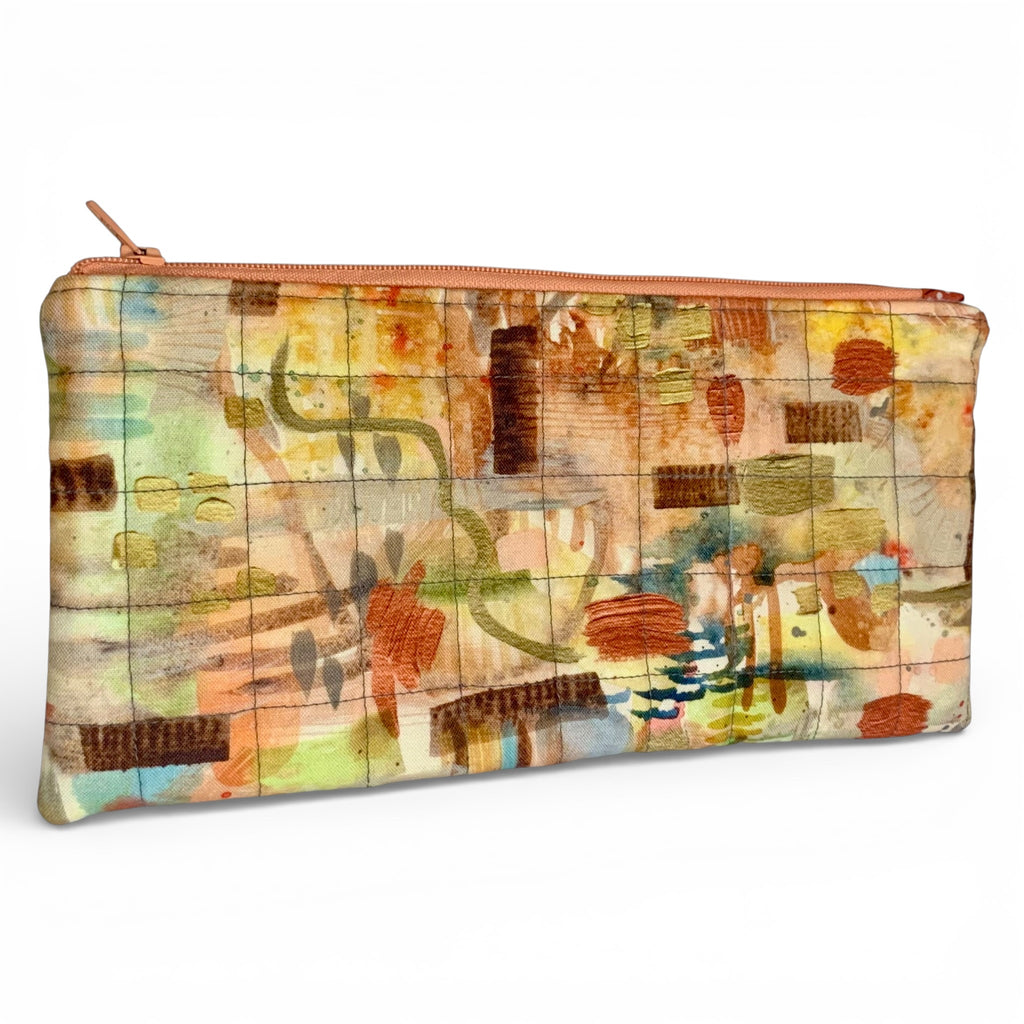 Nature's Graffiti Pencil & Glasses Case - Quilted Zip Pouch