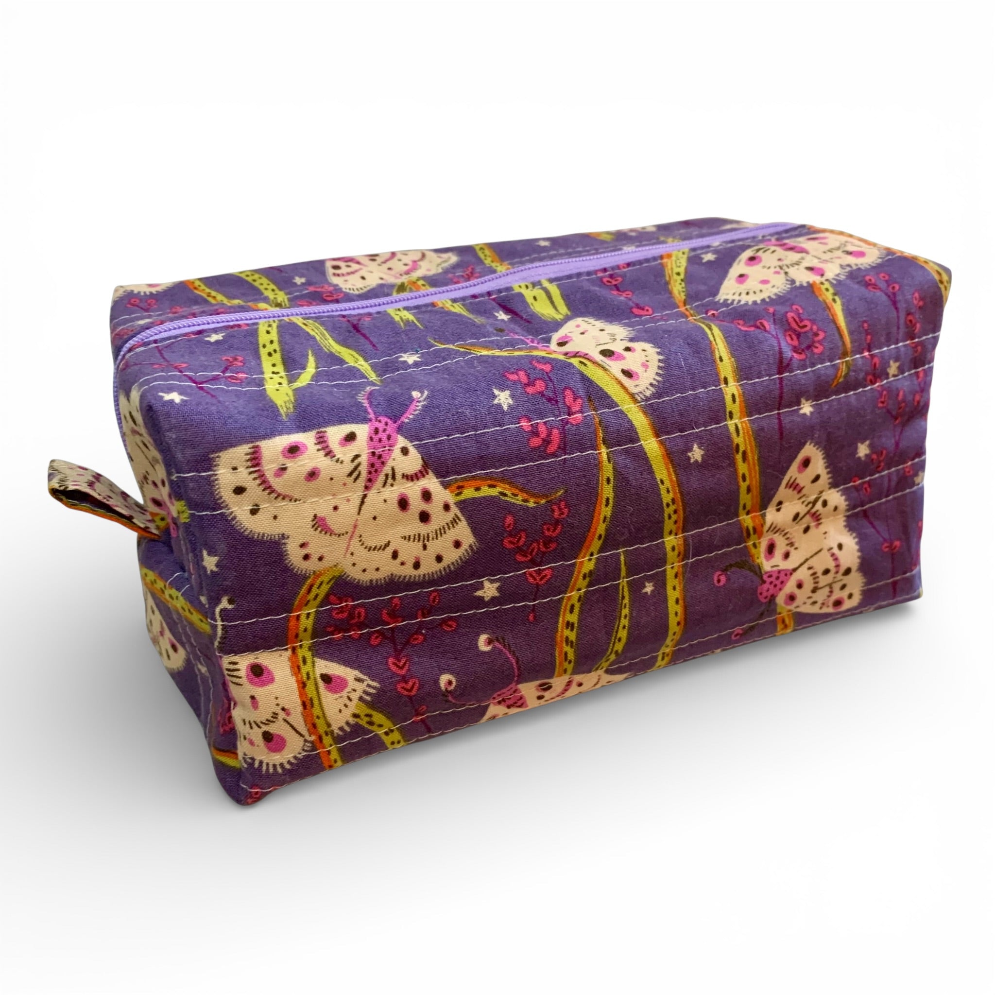 Butterflies Boxy Quilted Makeup Case