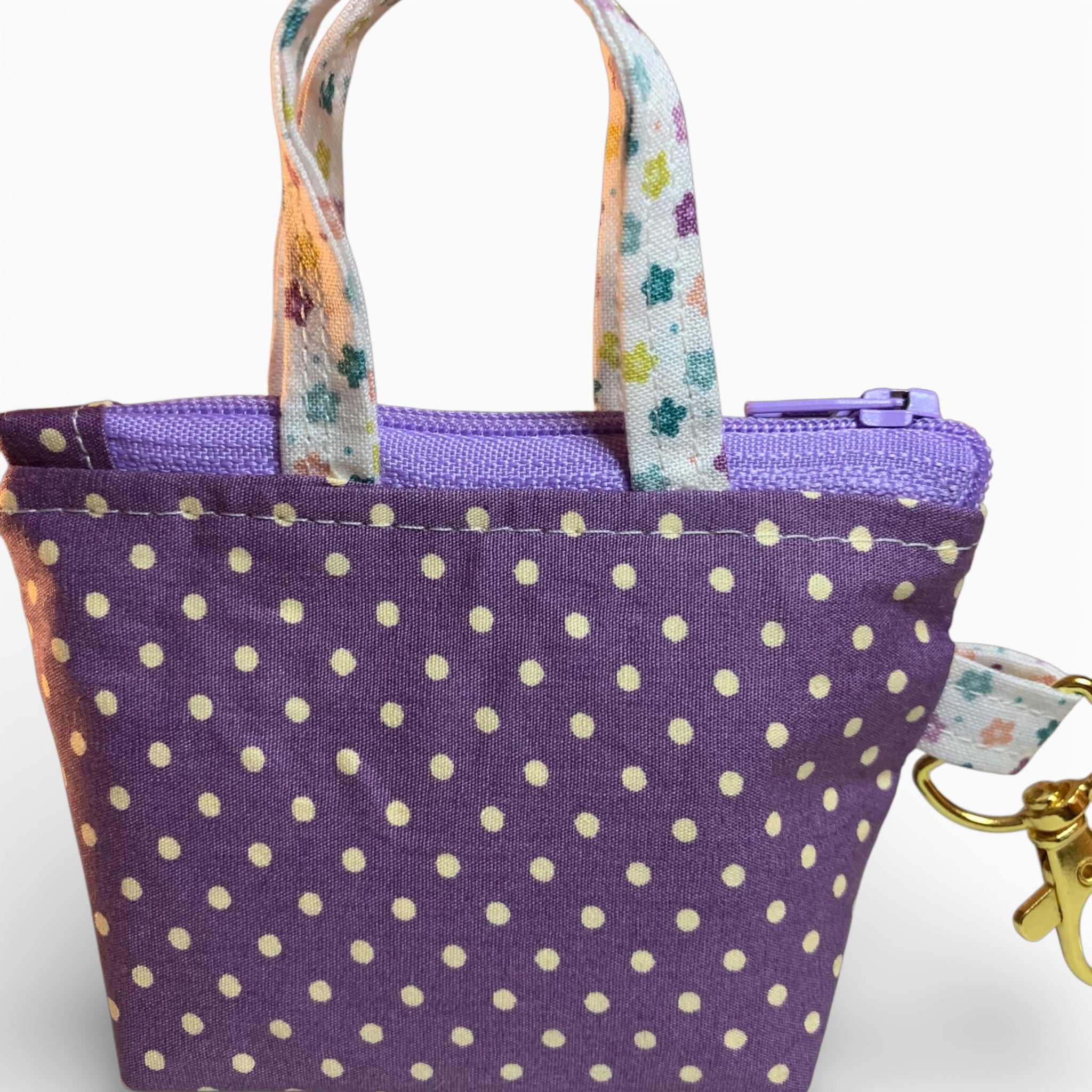 Aubergine Polka Dot Tiny Tote