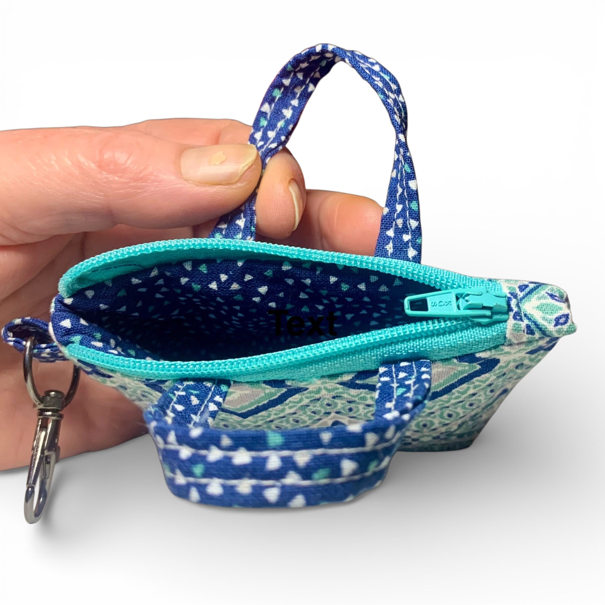 Blue Jade Diamonds Tiny Tote