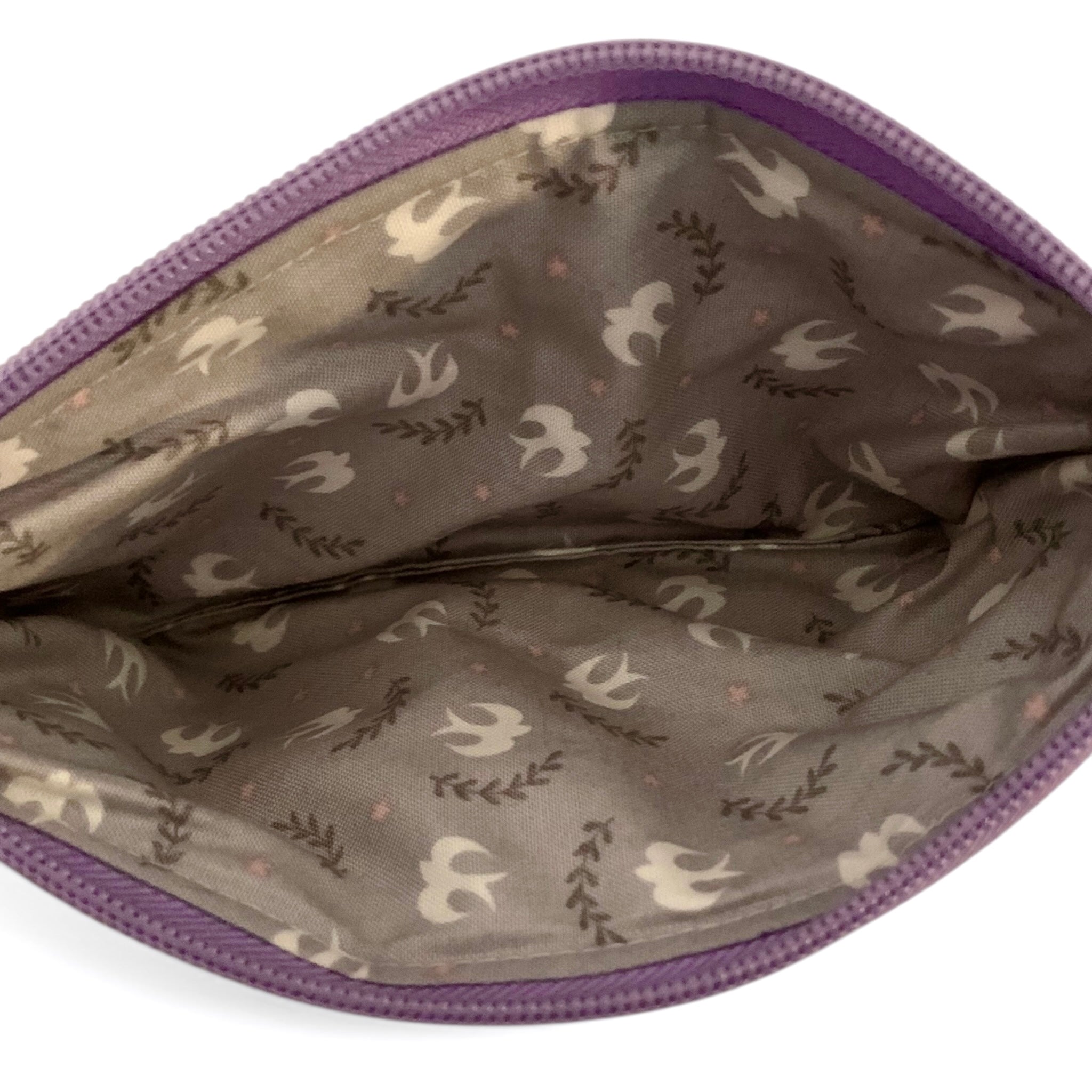Lilac Hares Pencil & Glasses Case - Quilted Zip Pouch