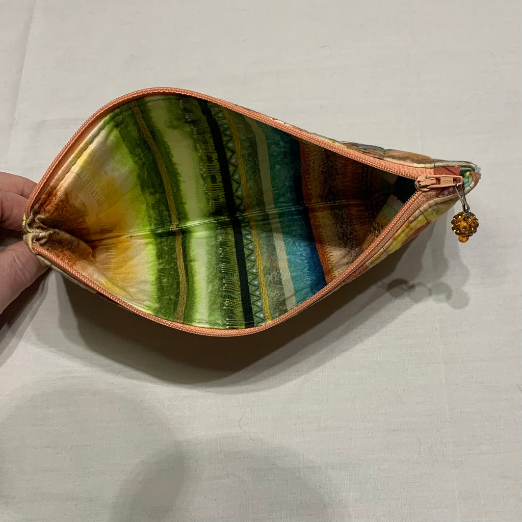 Nature's Graffiti Pencil & Glasses Case - Quilted Zip Pouch