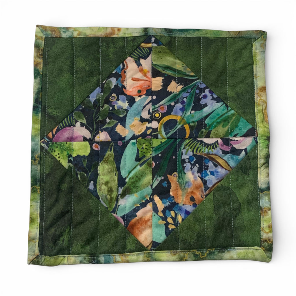 Mini Quilt - Night Garden Moss