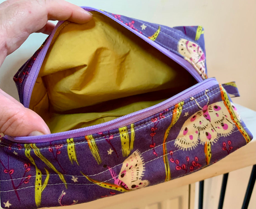 Butterflies Boxy Quilted Makeup Case